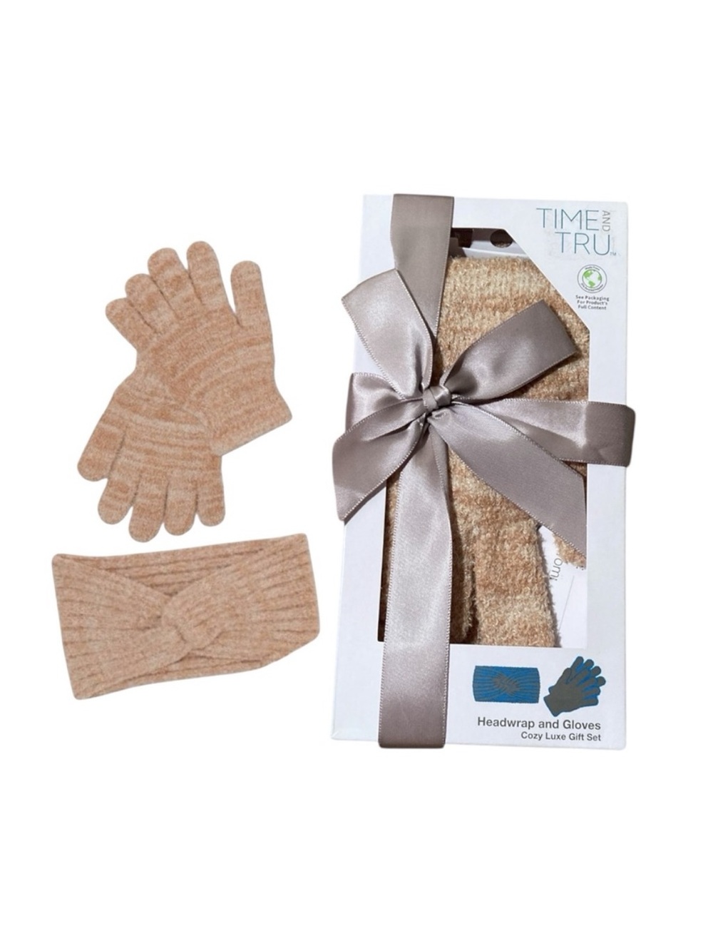 Time And Tru Twisted Headwrap And Glove Gift Set